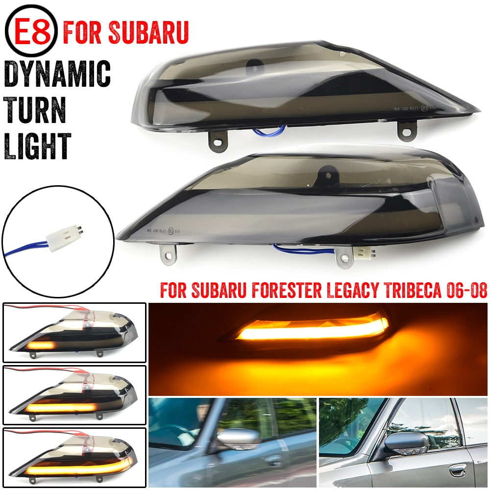 แบบไดนามิก Blinker ไฟ LED สําหรับ Subaru Forester ด้านข้างกระจกไฟกระพริบสําหรับ Subaru Outback Legac