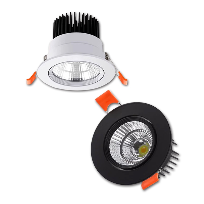 ใหม่ led ดาวน์ไลท์ปรับมุม COB โคมไฟเพดานไฟ 3W 5W 7w 12w หมุน AC85-265V หรี่แสงได้ภายในบ้านไฟ led