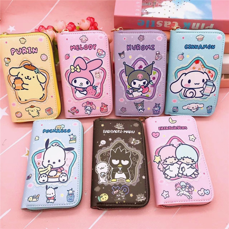 SANRIO ซานริโอ,กระเป๋าสตางค์,กระเป๋าเงิน,ที่ใส่บัตร,น่ารัก,กระเป๋าสตางค์การ์ตูน,ของขวัญสําหรับเด็ก