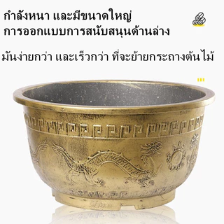 กระถางดอกไม้ขนาดใหญ่หม้อต้นไม้ผลไม้ขนาดใหญ่ข้นขึ้นทนทานในครัวเรือนเรซิ่นสวนดอกบัวหลุมไม่มีรู