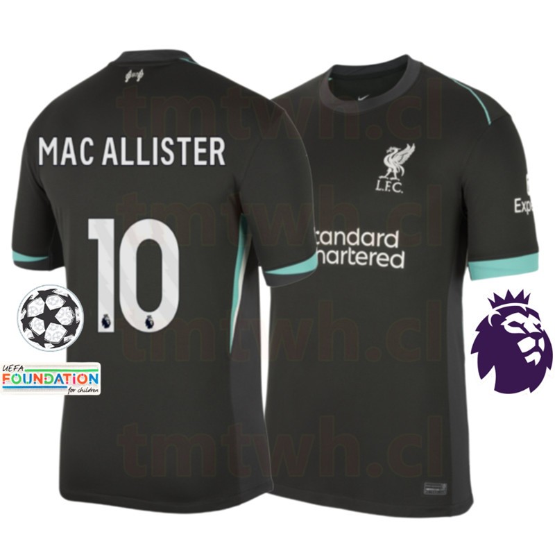 เสื้อฟุตบอลผู้ชาย Liverpool 2024 Away Black Fan Edition