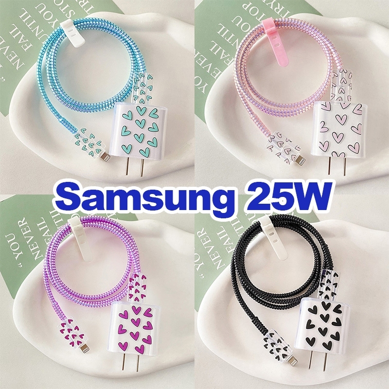 เคสสายชาร์จ สำหรับ ซัมซุง Samsung 25W สายชาร์จ ลายการ์ตูนน่ารัก Cable Bite ตัวถนอมสายชาร์จ