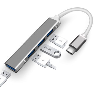 อะแดปเตอร์ฮับ Usb 3.0 ความเร็วสูง 4 พอร์ต Type-C สําหรับคอมพ…