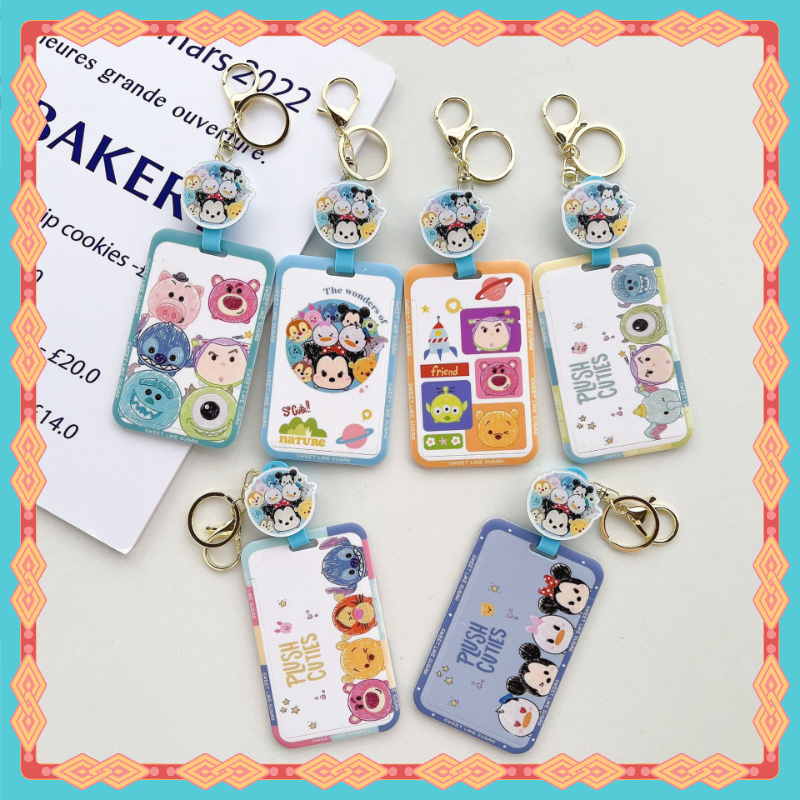 ใหม่ Mickey&Toy Story Multi-Function Retractable Card Holder ป้ายชื่อ ID Holder สะดวก Swip Card ID Bank Bus Access Control Student Holder Work Permit Work Card Anti-Lost Protective Case Star Photo โพลารอยด์ เคสป้องกันการ์ดรูปถ่าย