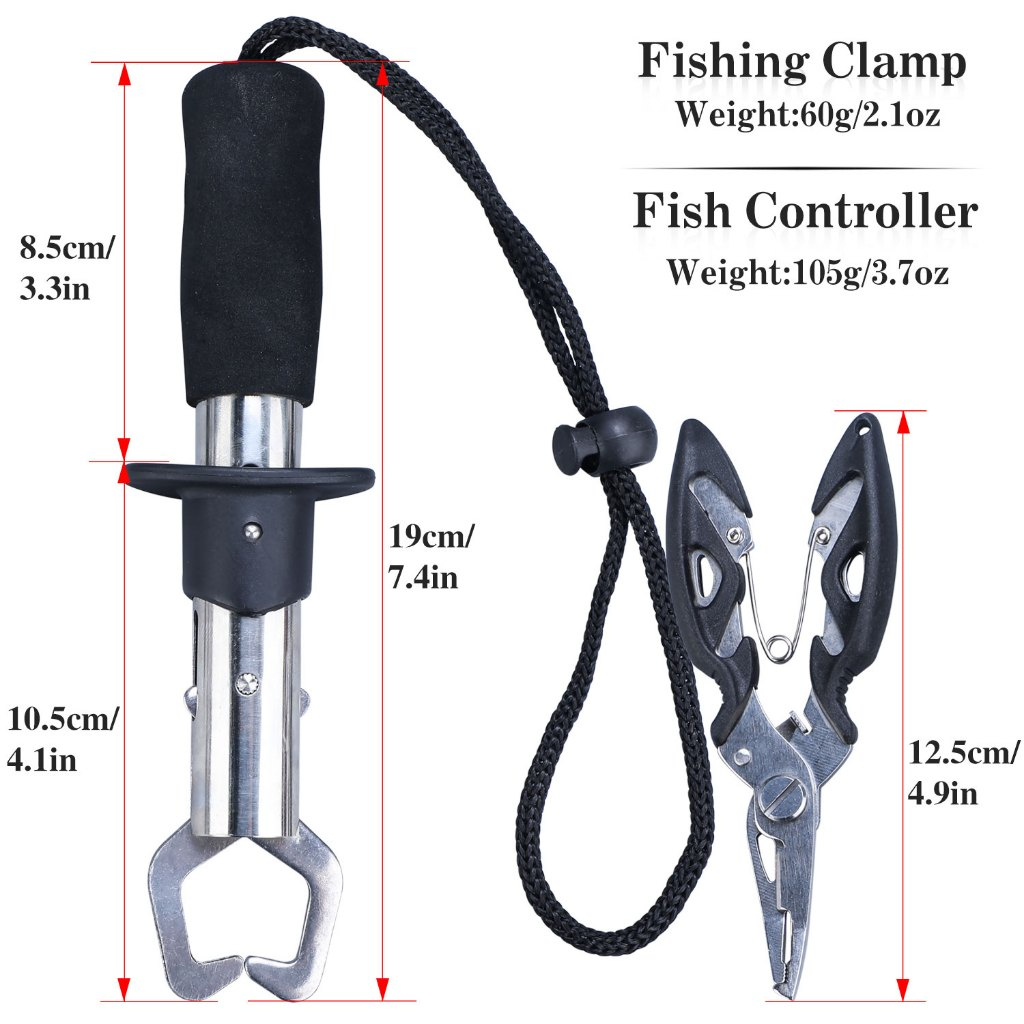 Sougayilang Compact Fishing Grip สแตนเลส Fish Lip Gripper ตกปลาเครื่องมือ — صورة 4
