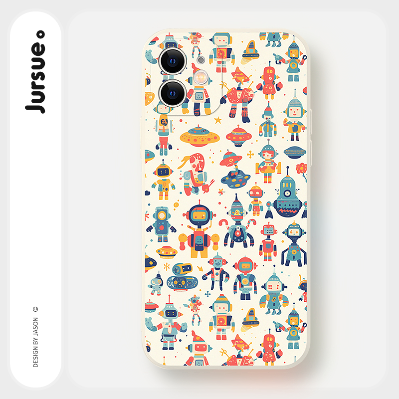 JURSUE เคสไอโฟน เคสซิลิโคนนุ่มกันกระแทกน่ารักตลก เคสโทรศัพท์ for iPhone 16 15 14 13 12 11 Pro Max SE 2020 X XR XS 8 7 Plus พลัส Y5348Q