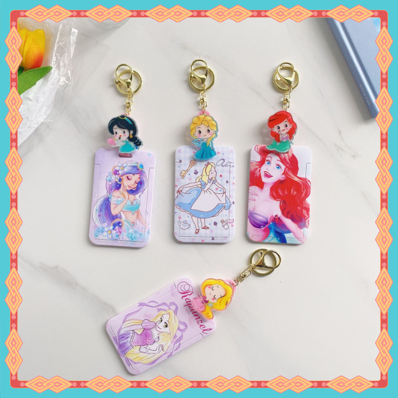 ใหม่ Disney Princess Multi-Function Retractable Card Holder ป้ายชื่อ ID Holder สะดวก Swip Card ID Card Bank Bus Card Access Control Card Student Card Holder Work Permit Work Card Anti-Lost Protective Case Star Photo Card โพลารอยด์ เคสป้องกันการ์ดรูปถ่าย