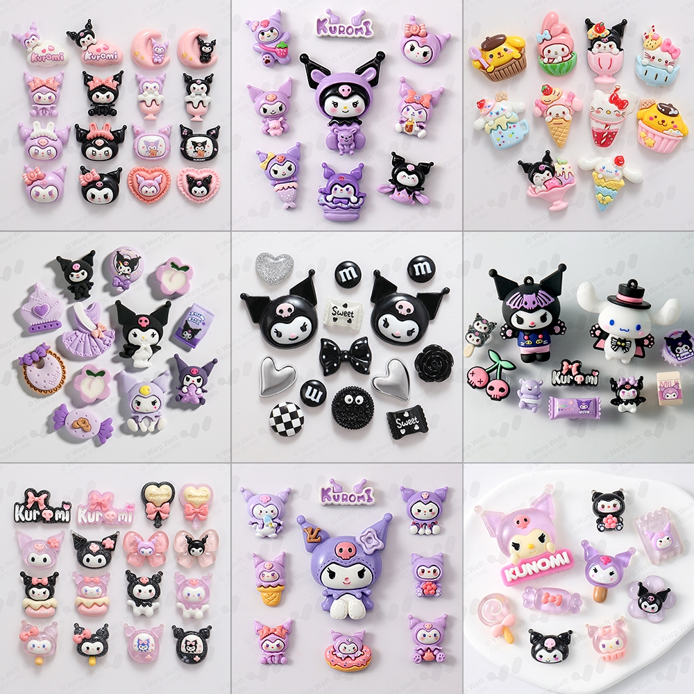Kuromi จี้รูปการ์ตูนน่ารัก 3D อุปกรณ์เสริม สําหรับตกแต่งรองเท้า Jibbitz Crocs Sanrio DIY