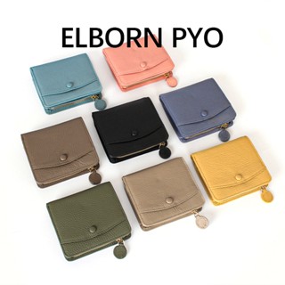 ญี่ปุ่นกระเป๋าสตางค์หนังที่เรียบง่ายสุภาพสตรีสั้นสองพับผู้ถื…