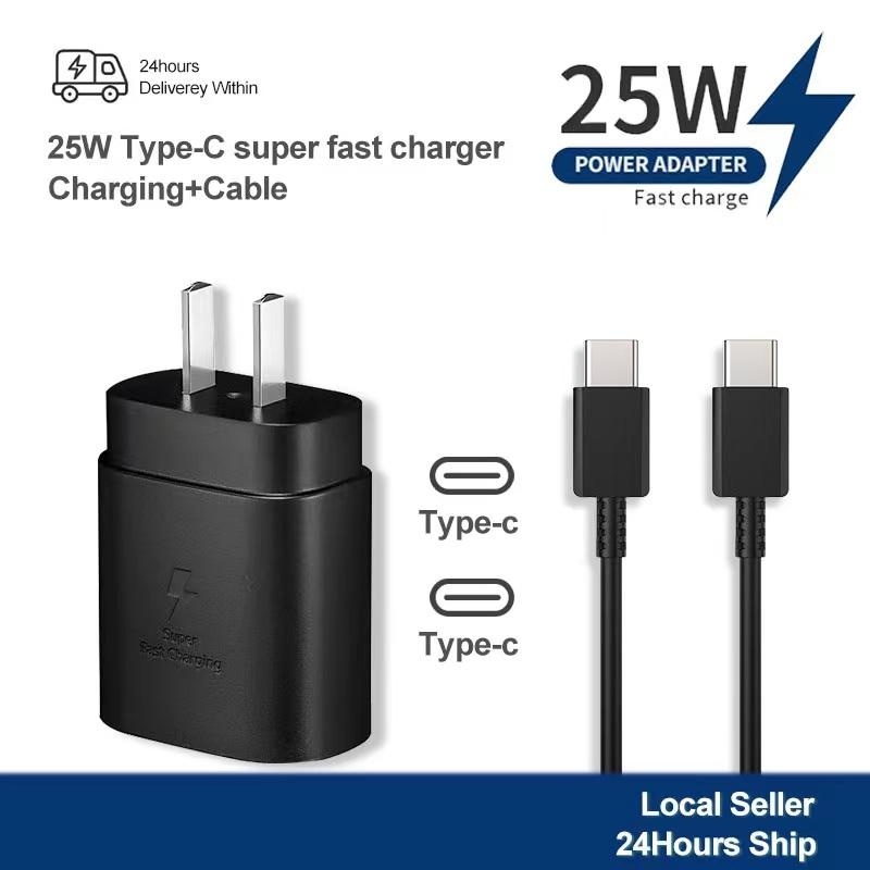 25W แท้ ชุดชาร์จ 45W หัวชาร์จด่วน ชาร์จเร็ว Super Fast Charge 45W พร้อมสายชาร์จด่วน Note20 S20 S21 S21ultar TadS7