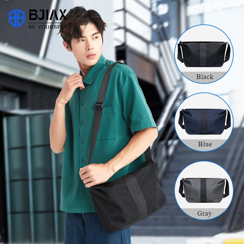 BJIAX กระเป๋าสะพายสำหรับผู้ชาย กระเป๋าสะพายไนล่อนสำหรับผู้ชาย