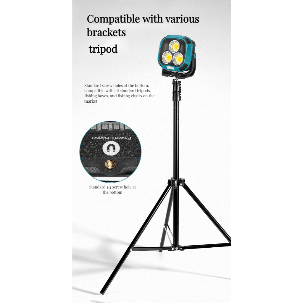 ไฟ นํา ทํางานอัพเกรดอเนกประสงค์, มือถือกลางแจ้ง, ชาร์จแบตเตอรี่ในตัว, ฟลัดไลท์, อินพุต ยูเอสบี/เอาท์พุท, ตะขอแม่เหล็ก, ไฟทํางานซังสะดวก - รูปที่ 3