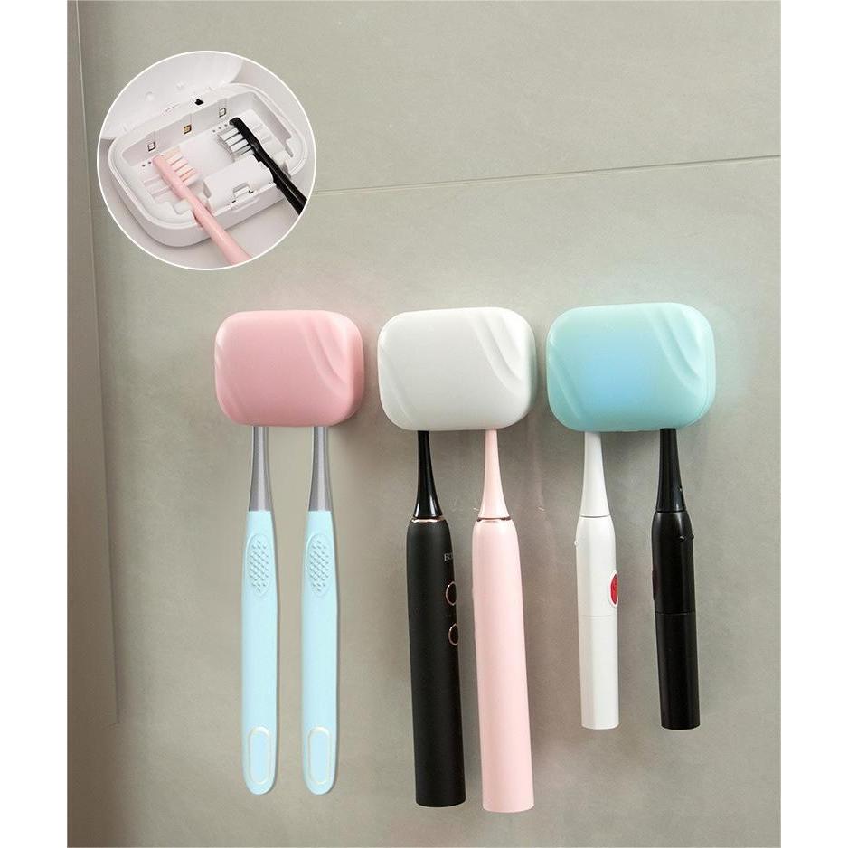 DDhome เครื่องฆ่าเชื้อแปรงสีฟัน, โคมไฟฆ่าเชื้อแบบติดตั้งบนด้านหลัง, ชั้นเก็บแปรงสีฟันไฟฟ้าอัจฉริยะแบ