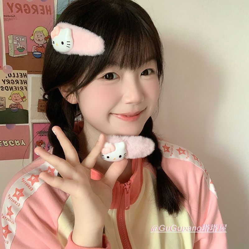 ใหม่ฤดูใบไม้ร่วงและฤดูหนาวตุ๊กตา สวัสดี คิตตี้ กิ๊บแมว, กิ๊บการ์ตูนน่ารักญี่ปุ่น, คลิปหน้าม้านักเรียน, คลิปด้านขนาดให