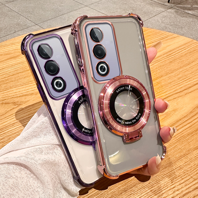สําหรับ OPPO A3 Pro A3S A2 A1 5G A1K AX5 A12E A9X ถุงลมนิรภัย Anti-fall แฟชั่น High-end Creative Bracket เคสโทรศัพท์