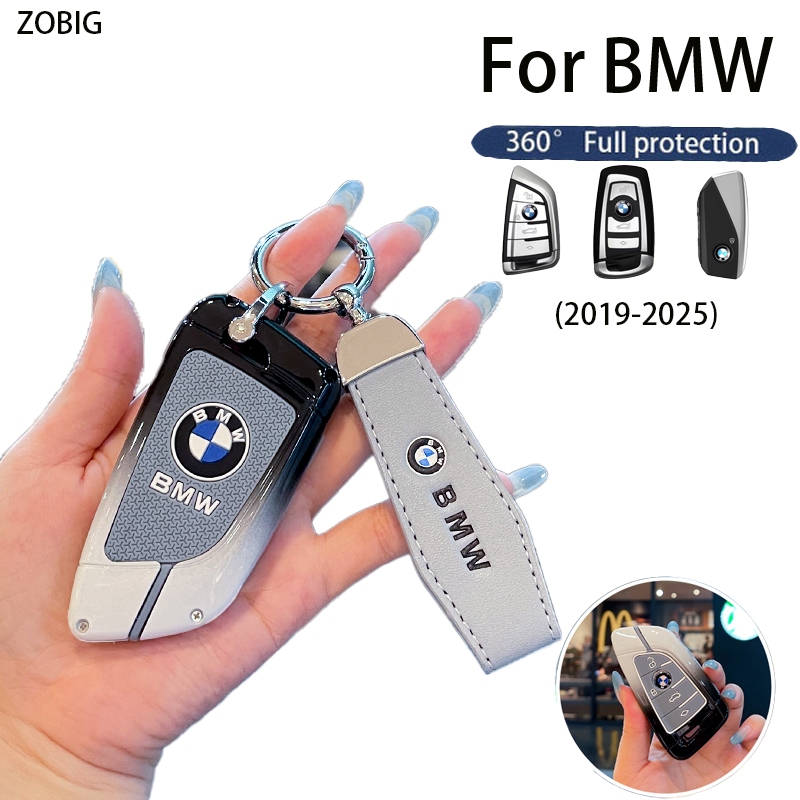 Zobig ABS Gradient Key Fob สําหรับ BMW กุญแจรถพร้อมพวงกุญแจ Fit สําหรับ BMW 2 5 6 7 Series X1 X2 X3 