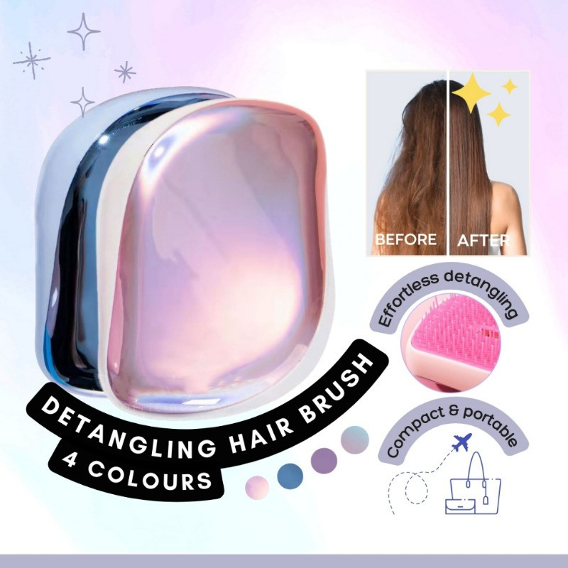 หวีนวด Detangling Hair Comb Compact Styler Comb Hairbrush ไม่ผูกปม De-tangle Scalp Massager