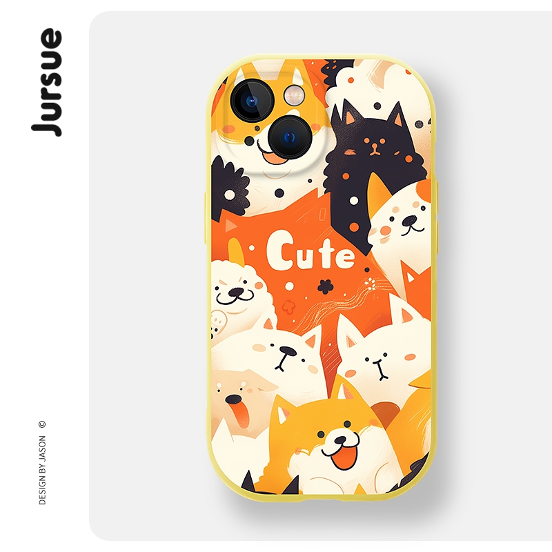Jursue น่ารักตลกความงามกันกระแทกสําหรับ iPhone 17 16 15 14 13 12 11 Pro Max SE 2020 X XR XS 8 ip 7 P