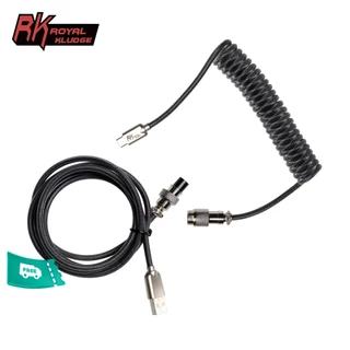 Royal Kludge custom Mechanical Keyboard Data Cable Personalization Spring Cable USB Charging Cable Type-C