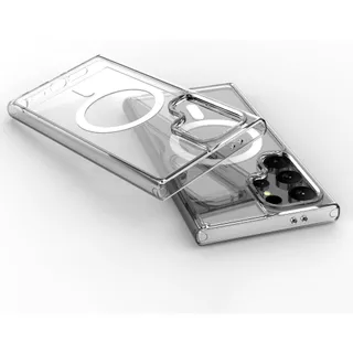 OSGEER เคสแม่เหล็กสําหรับ Samsung Galaxy S26 S25 S24 S23 S22 Ultra FE 5G,ฝาครอบโทรศัพท์ป้องกันกันกระแทก,ฮาร์ดพีซีใสด้านหลังสําหรับSamsung S26 Ultra