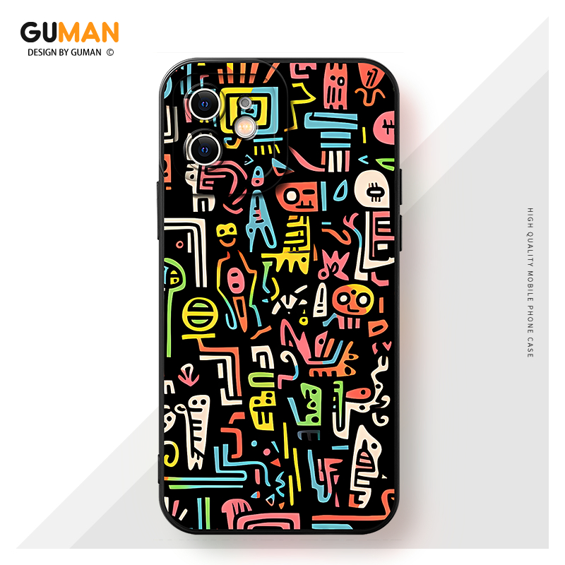 GUMAN เคสไอโฟน เคสซิลิโคนนุ่มกันกระแทกน่ารักตลก เคสโทรศัพท์  for iPhone 17 16 15 14 13 12 11 Pro Max