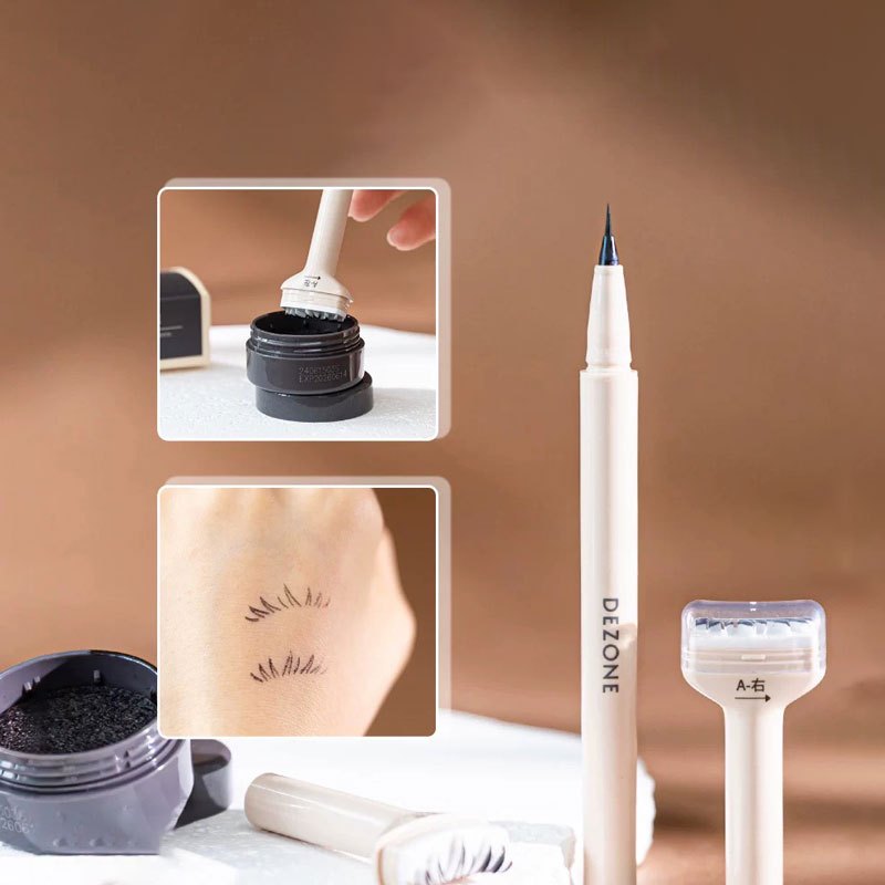 Dezone daizhuang ตราประทับขนตาล่าง กันน้ํา กันเหงื่อ รอยเปื้อน Superfine Nature Eyeliner ดินสอ