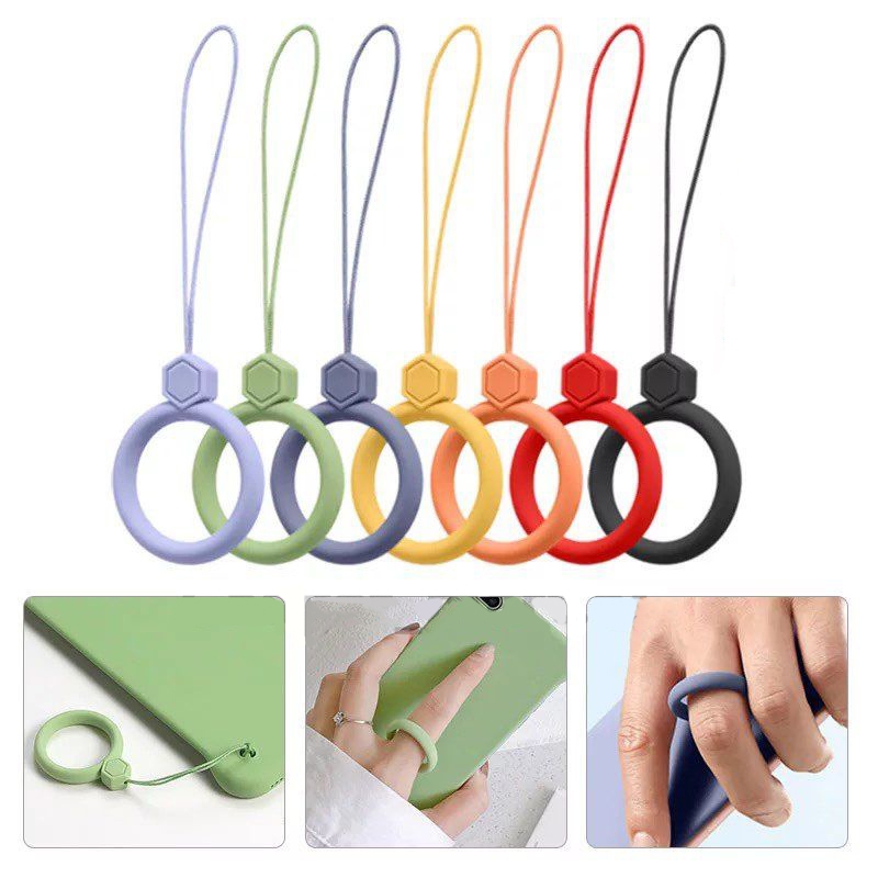 ซื้อ 5 แถม 1 ฟรีRing Buckle สายรัดโทรศัพท์สั้นเชือกเส้นเล็กสายรัดข้อมือสายรัดข้อมือซิลิโคนสําหรับกระเป๋าสตางค์บัตรโทรศัพท์