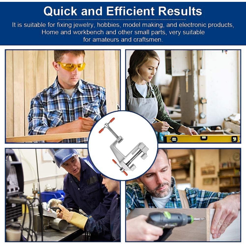 Kiprun Mini Jeweler ตาราง, 25 มม.Mini อลูมิเนียม Bench Vice Clamp, Clamps Craft ตารางซ่อมเครื่องมือแบบพกพาทํางาน Bench Vise - รูปที่ 6