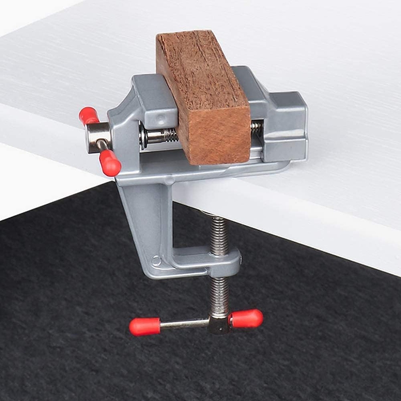 Kiprun Mini Jeweler ตาราง, 25 มม.Mini อลูมิเนียม Bench Vice Clamp, Clamps Craft ตารางซ่อมเครื่องมือแบบพกพาทํางาน Bench Vise - รูปที่ 7