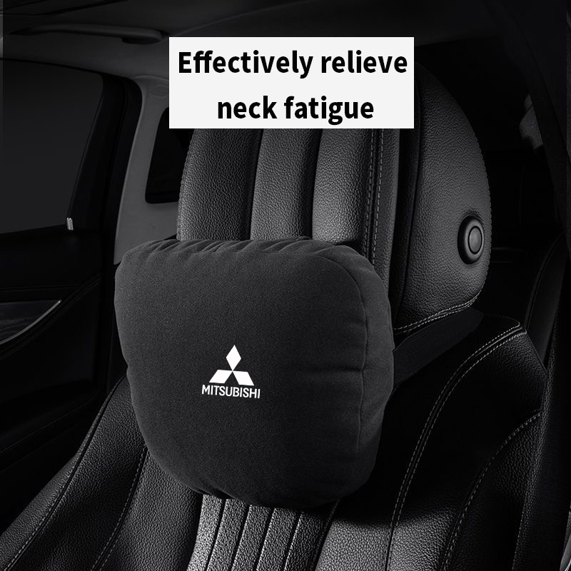 คุณภาพสูงรถ Headrest คอสนับสนุนที่นั่งนุ่มสีดําสําหรับ Mitsubishi ASX Triton Pajero Outlander Attrag