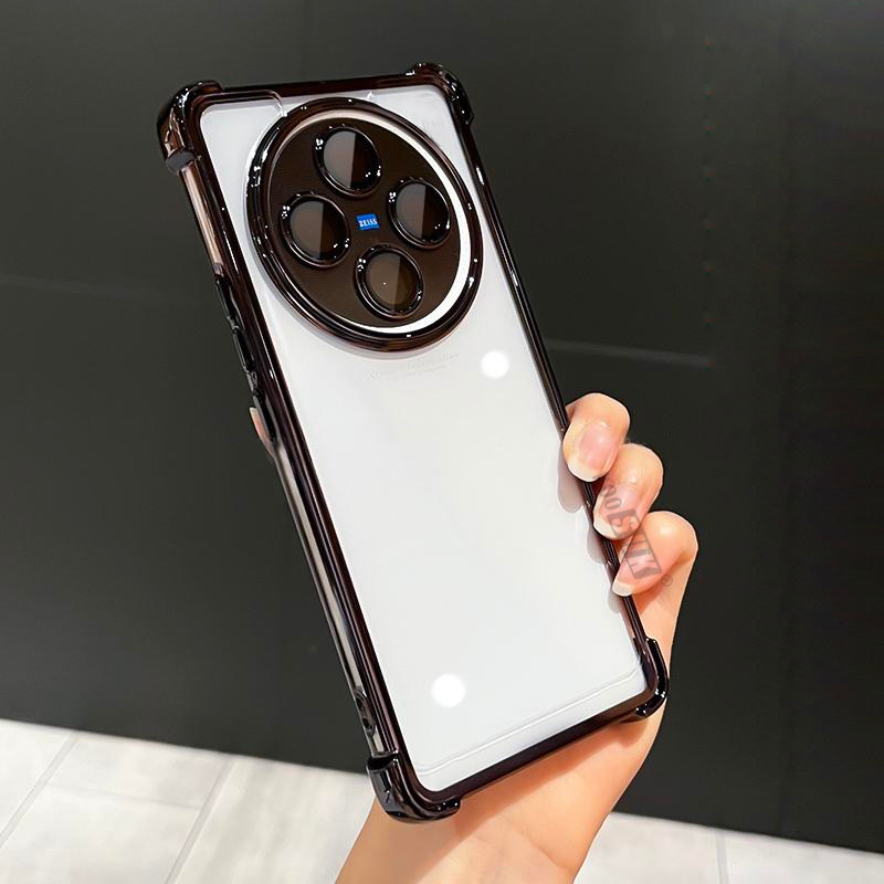 เคสใสสําหรับ OPPO Reno 12F Reno12 F Air-Bag Anti-fall โปร่งใส TPU นุ่มโทรศัพท์ปลอกเลนส์ฟิล์มคลุมทั้งหมด
