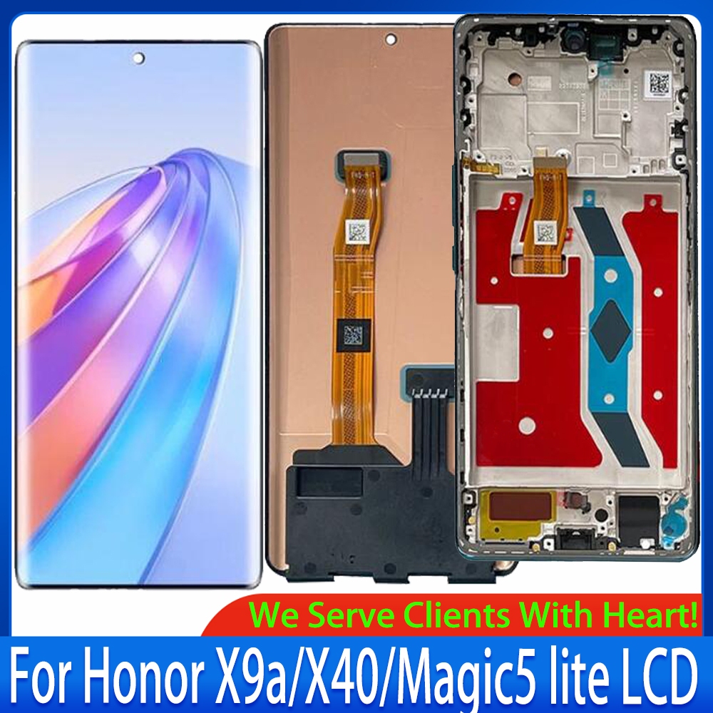 6.67 AMOLED สําหรับ Honor X9a/X40 RMO-NX1 RMO-AN00 จอแสดงผล LCD Touch Digitizer สําหรับ Honor Magic5