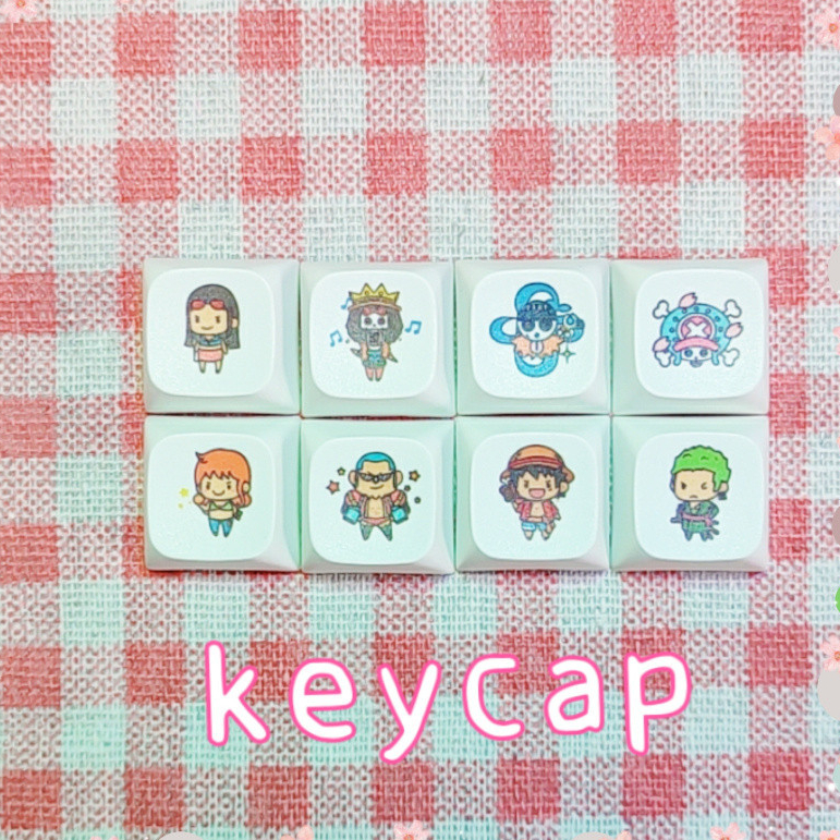 8 ชิ้น ONE PIECE Keycap PBT XDA คีย์บอร์ดเครื่องกลปุ่มกด Y