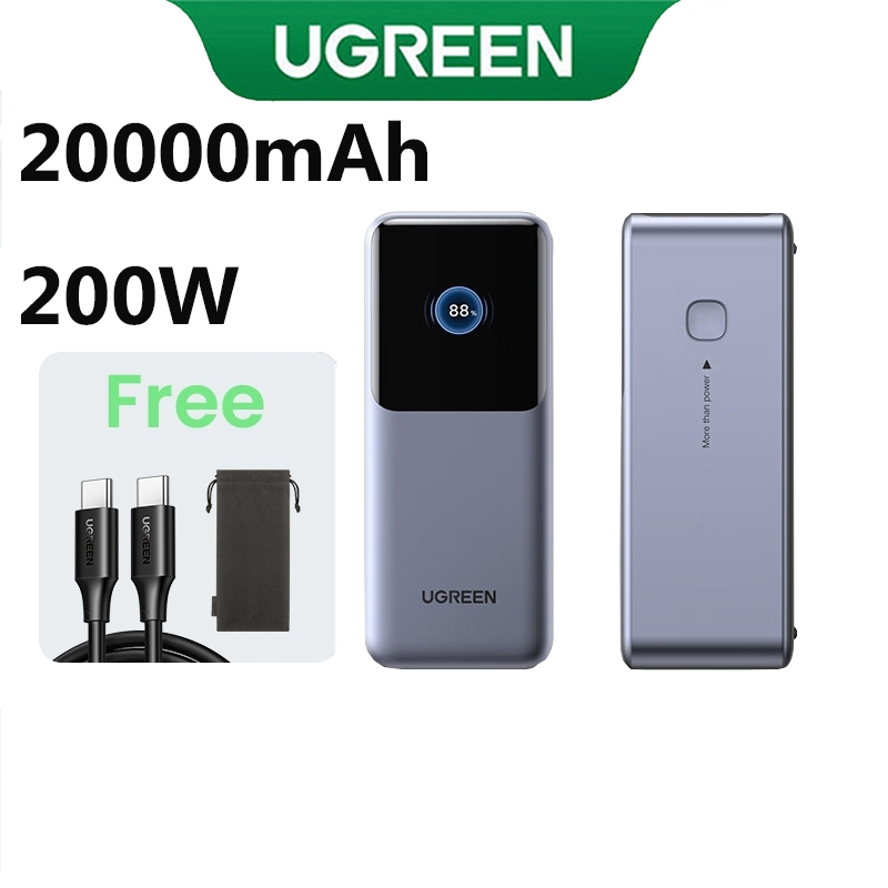 Ugreen 12000mAh,20000mAh,25000mAh Power Bank Fast Charging Quick Charging Lage ความจุ Flash Charger ขนาดเล็กสําหรับโทรศัพท์มือถือแท็บเล็ตโน้ตบุ๊ค ipad ไฟแช็ก Mini