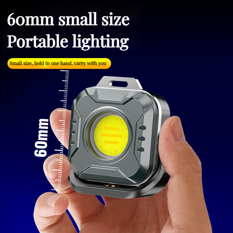 ไฟพกพา mini COB ใหม่อเนกประสงค์, ไฟตั้งแคมป์เดินป่า, ไฟเต็นท์, ไฟแม่เหล็กชาร์จ TYPE-C กลางแจ้ง, ไฟทํางานแบตเตอรี่ในตัว