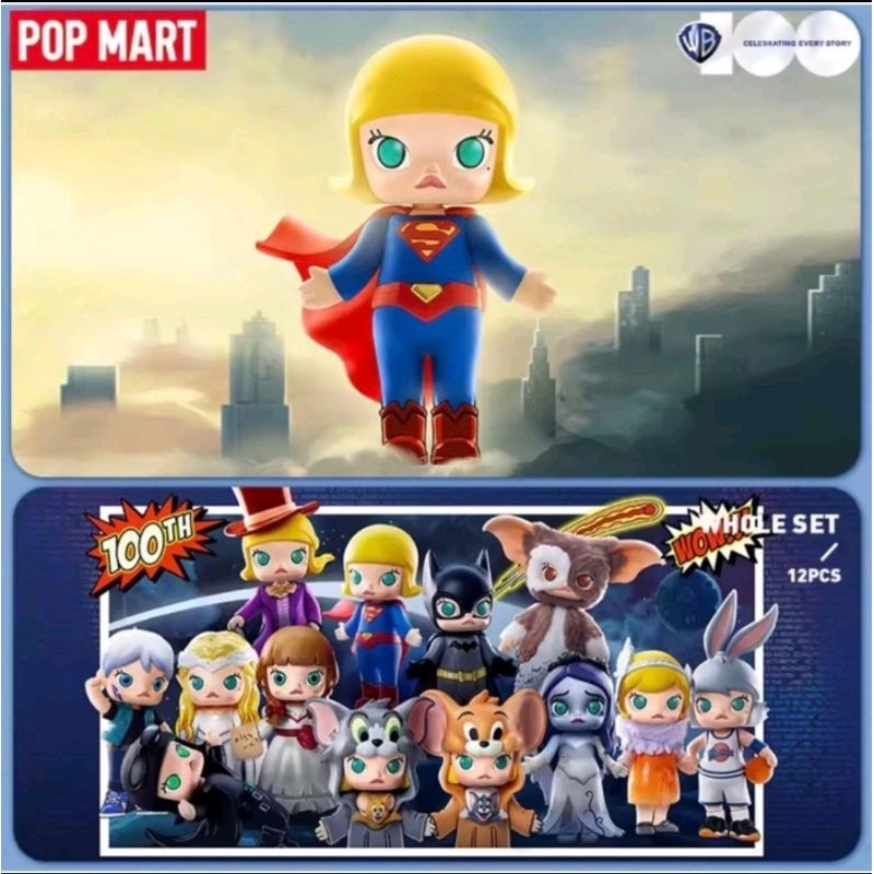 พร้อมส่ง ของแท้ POPMART MOLLY x WB 100th Anniversary Series Blind Box สําหรับเป็นของขวัญวันเกิด