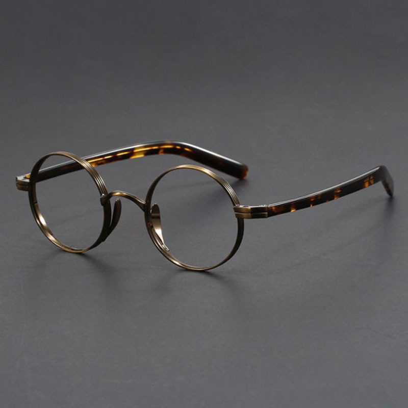 Retro ขนาดเล็กรอบกรอบแว่นตา Unisex Anti Blue Light กรอบแว่นตาผู้ชายผู้หญิงส่วนบุคคลโลหะ TR90 ปรากฏการณ์กรอบ 00235