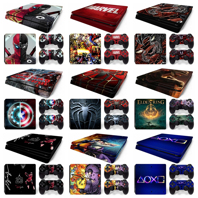 50 สี PS4 Slim คอนโซลชุดสกินไวนิล Decal สติกเกอร์สําหรับ Playstation 4 Slim คอนโซล Dualshock 2 คอนโทรลเลอร์
