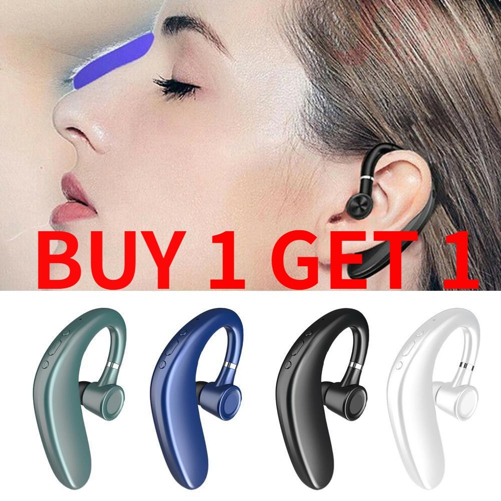 MUHUO (ซื้อ 1 Take 1) S109 หูฟังบลูทูธหูฟังแฮนด์ฟรี Earloop ชุดหูฟังไร้สายไดรฟ์โทรหูฟังกีฬาพร้อมไมโครโฟนสําหรับโทรศัพท์สมาร์ททั้งหมด