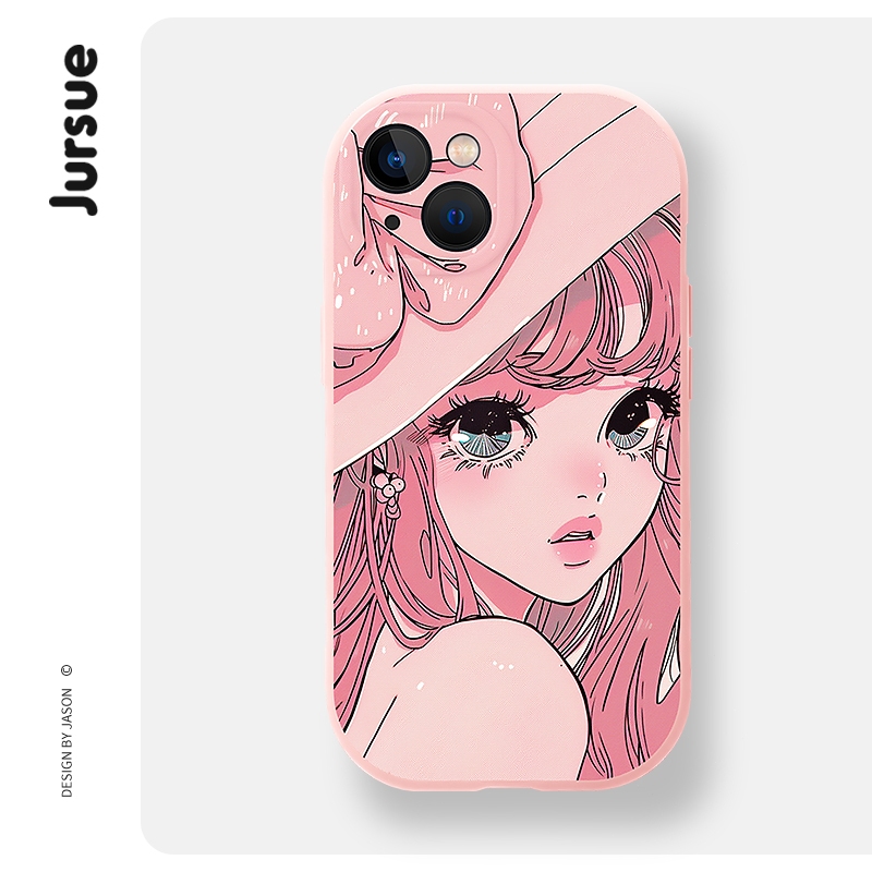 Jursue น่ารักตลกความงามกันกระแทกสําหรับ iPhone 17 16 15 14 13 12 11 Pro Max SE 2020 X XR XS 8 ip 7 P