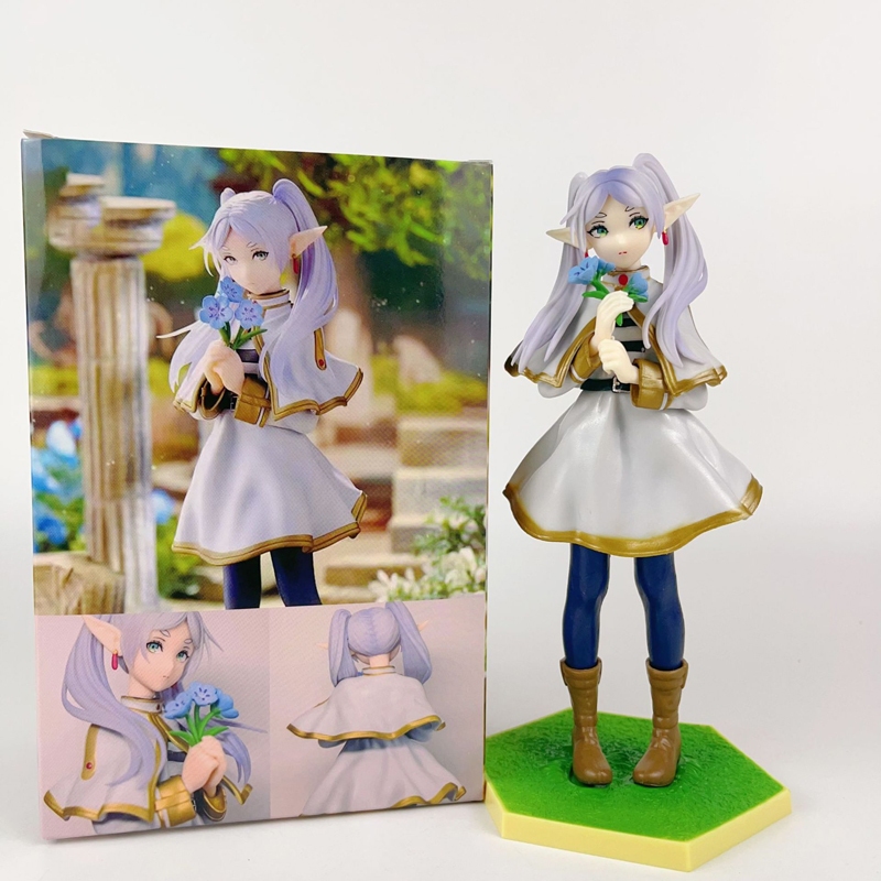 19 ซม.อะนิเมะ Frieren: Beyond Journeys End รูป Frieren Fern Elezen Elf ตกแต่งรถ PVC Action Figures ต