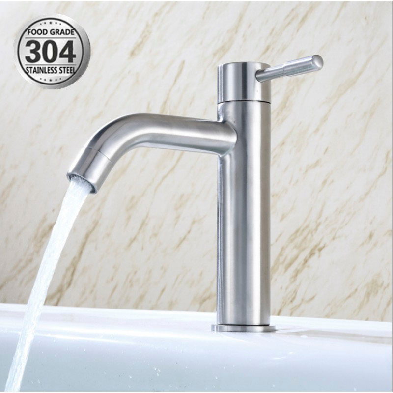 TQTQ ก๊อกน้ำสแตนเลสแท้304 ก๊อกน้ำล้างมือ ก๊อกอ่างล้างหน้า าที่ทนทาน ก๊อกอ่างล้างหน้า - รูปที่ 2