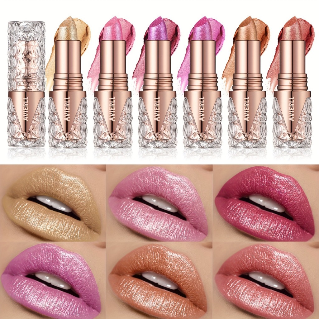 Fine Glitter ลิปสติก,กํามะหยี่ Quicksand Gold Lip Gloss Moisturizing Silky ติดทนนานกันน้ํา Pearlescent Fine Shine ลิปสติก