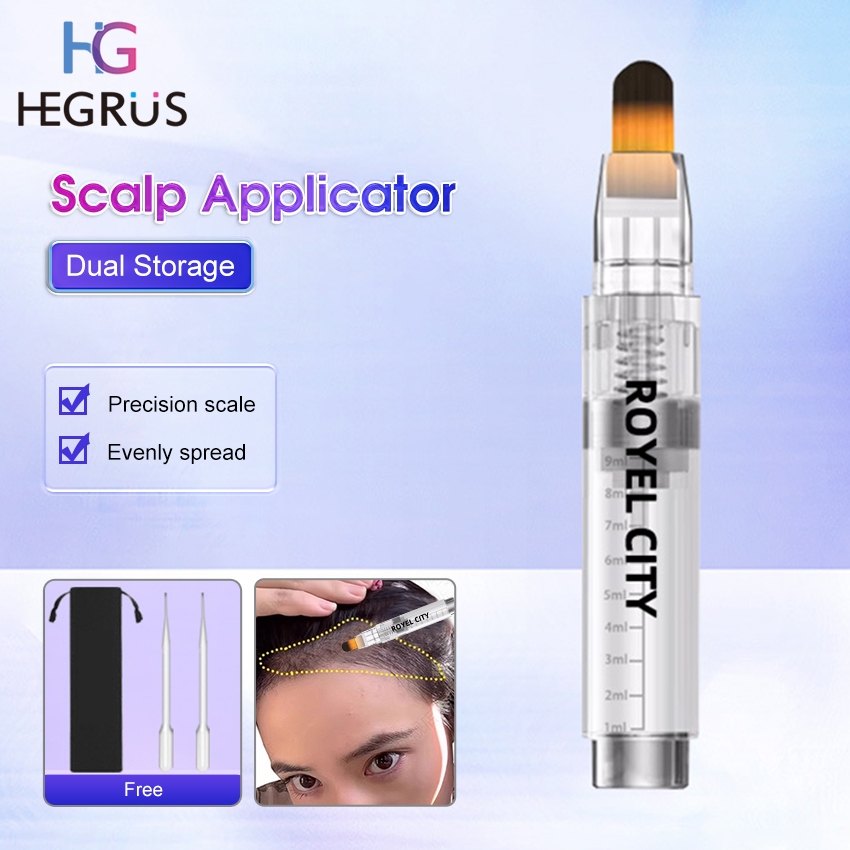 Hegrusscalp Applicator Liquid หวี Hair Growth Treatment แปรงหนังศีรษะนวดยา Scalp Applicator เซรั่มน้ํามันทา Minoxidil Hair Fixer Hair Growth Applicator Liquid