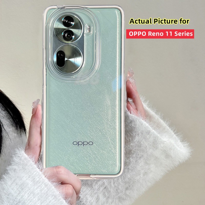 เคส OPPO Reno 10 5G เคส OPPO Reno 10 Pro 5G เคส OPPO A57 A77S A78 A77 5G เคสมือถือ สีใส หนา แบบ 3 IN