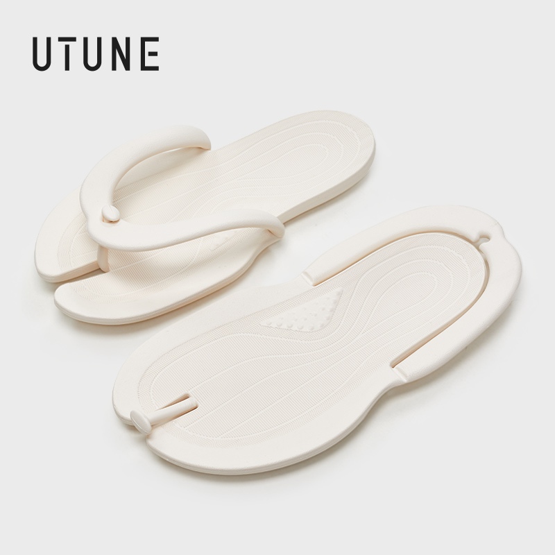 UTUNEรองเท้าแตะสำหรับเดินทาง รองเท้าแตะแบบพับได้ รองเท้าแตะ Unisex แบบใช้ซ้ำได้แบบพกพา