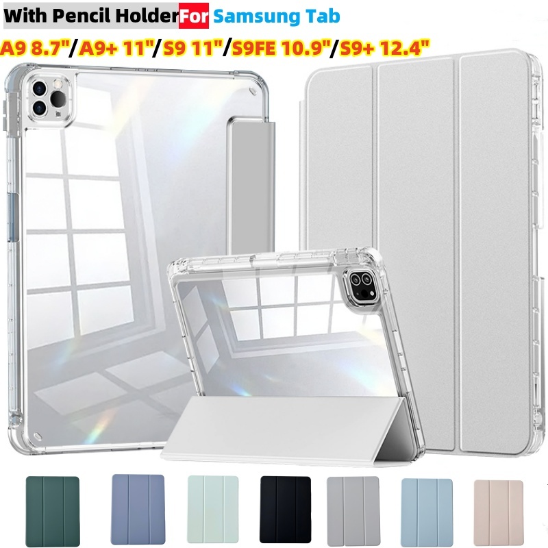 Samsung Galaxy Tab A9+ X210 X215 X216 S10FE 10.9" X520 กรณี 11 อะคริลิคโปร่งใส hard shell สําหรับ Ta