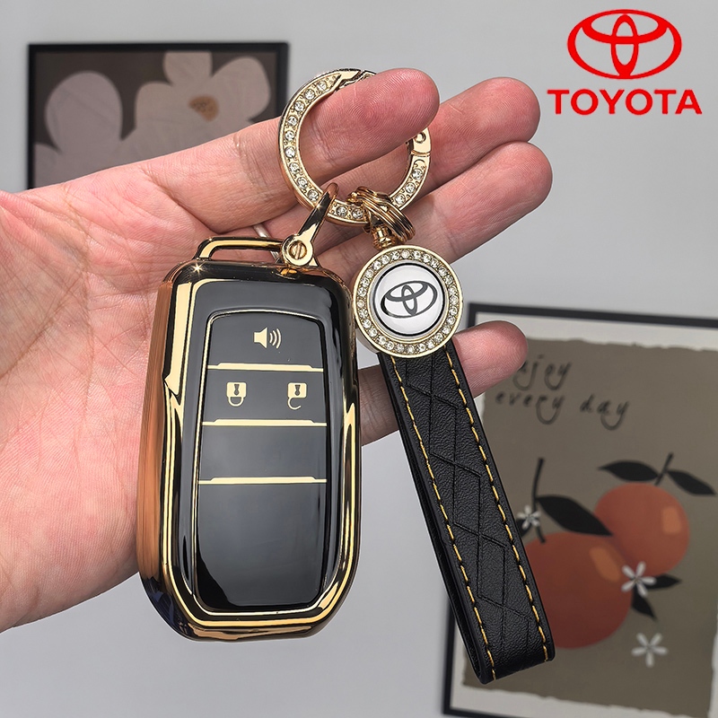 ดัดแปลง TPU ฝาครอบพวงกุญแจป้องกันสําหรับ Toyota Vios/ Yaris/Vitz/Commuter/Vigo/Innova/Fortuner Remote Key Case