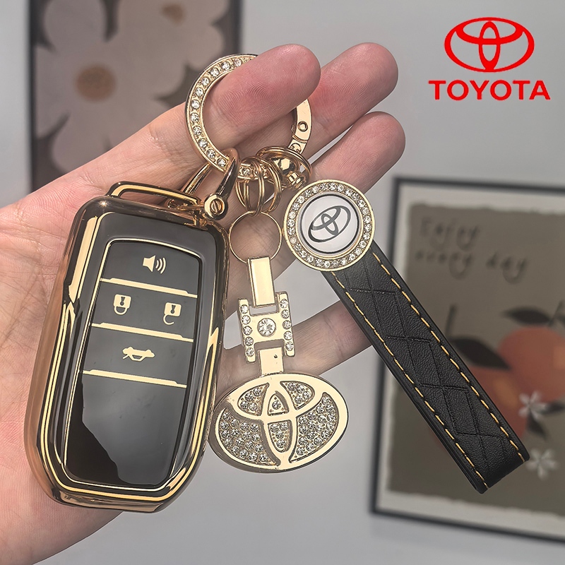 ดัดแปลงรีโมทสมาร์ทรถ Key Chain แหวนฝาครอบกรณี Shell ป้องกันสําหรับ Toyota Vios/ Yaris/Vitz/Commuter/Vigo/Innova/Fortuner Toyota พวงกุญแจ
