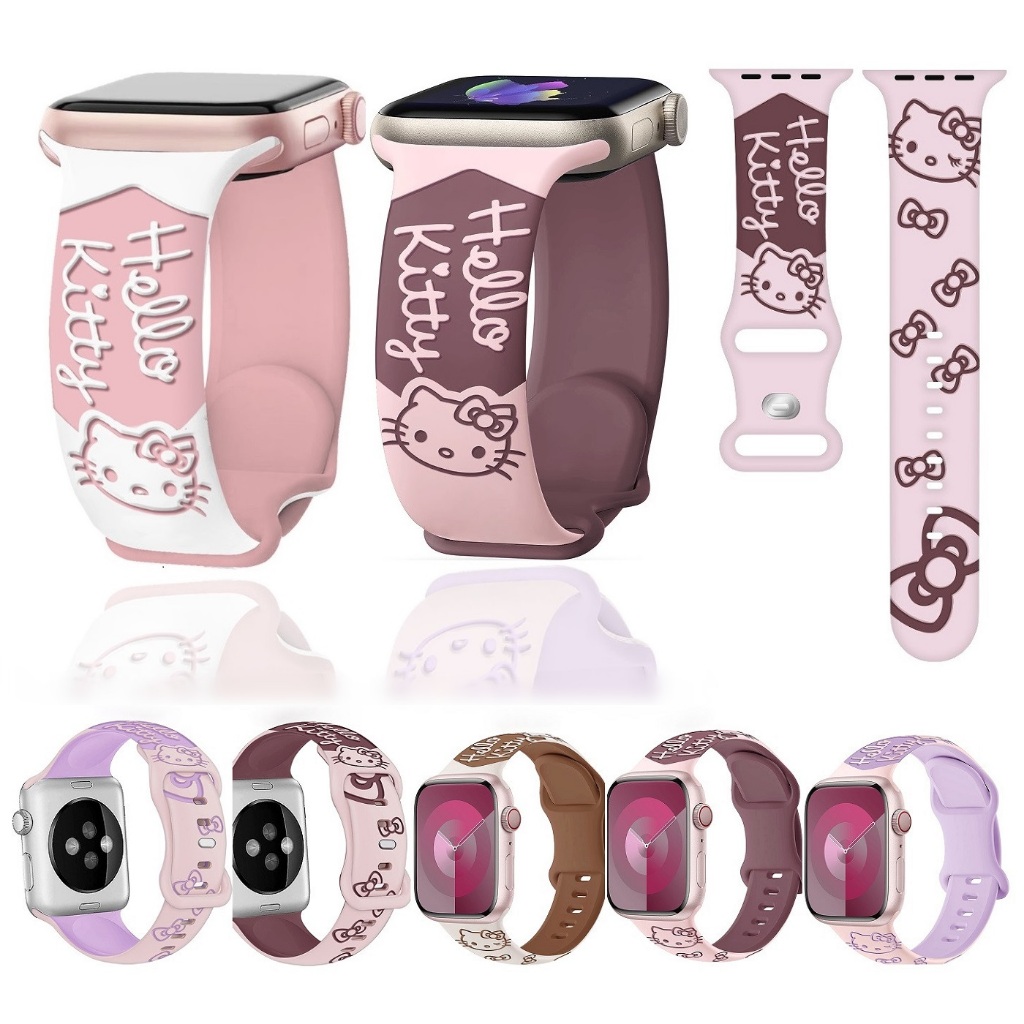 ใหม่ 3D Imprint สําหรับ i สายนาฬิกา Series11 10 9 8 7 SE 6 5 4 3 2 1, Ultra,Ultra2 ซิลิโคน i watch ข